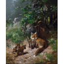 РЕПРОДУКЦИИ НА КАРТИНИ Лисица с малки (1930)